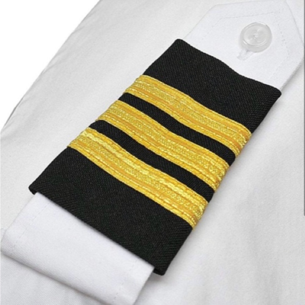 Professional Pilot Uniform Epaulets, 3 Bars, First Officer
